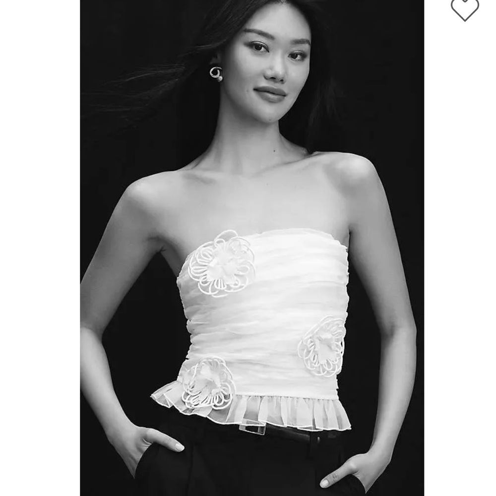 Let Me Be 3D Flower Tube Top